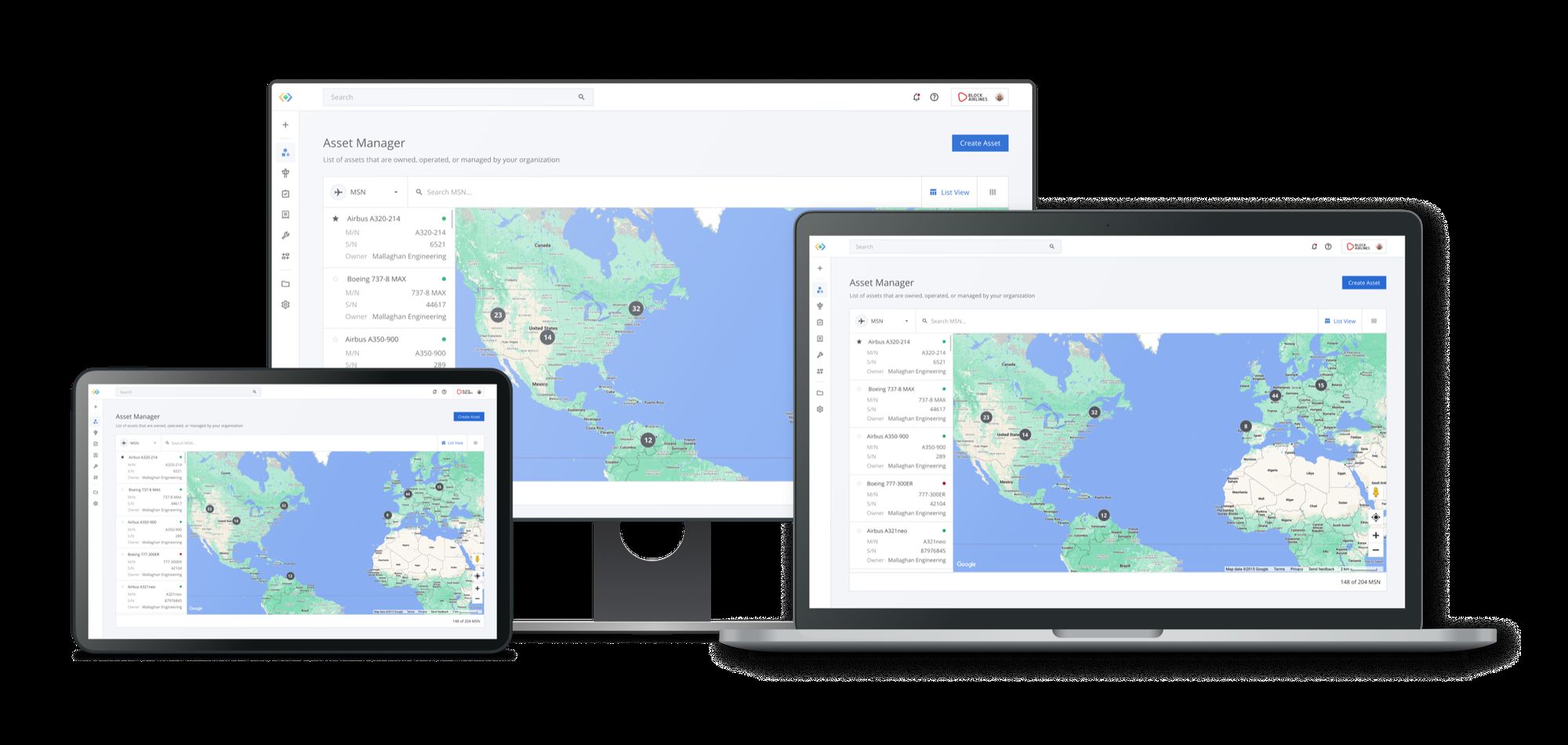 Block Aero on desktop and laptop — the workspace Agentic Records Manager works in
